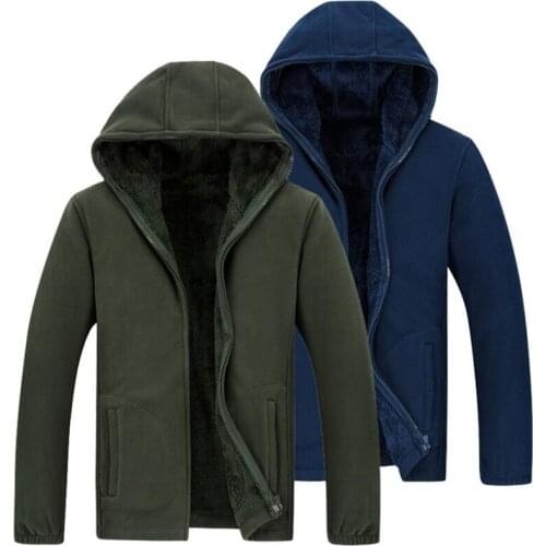 Men Hooded Windbreaker Jackets Autumn Winter Fleece Warm Windproof Coats Hiking Climbing Camping Fishing Casual Clothing 8XL