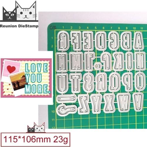 Cut Die Christmas 26 Uppercase English Letters Metal Cutting Dies DIY Scrapbooking Steel Craft Die Cut Embossing Paper Cards