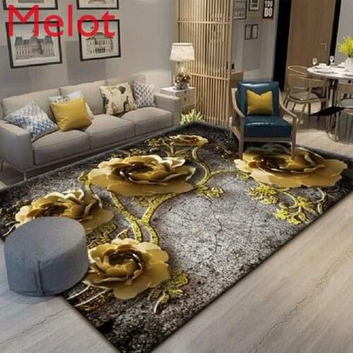 High-End Simple European Living Room Carpet Sofa and Tea Table Mat Modern Bedroom Bedside Mats Full-Covered Cute Household