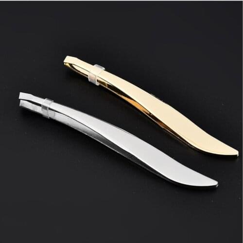 1PC Pearl Gold Silver Professional Stainless Steel Hair Removal Eye Brow Eyebrow Tweezers Clip Women Beauty Makeup Tools T0391