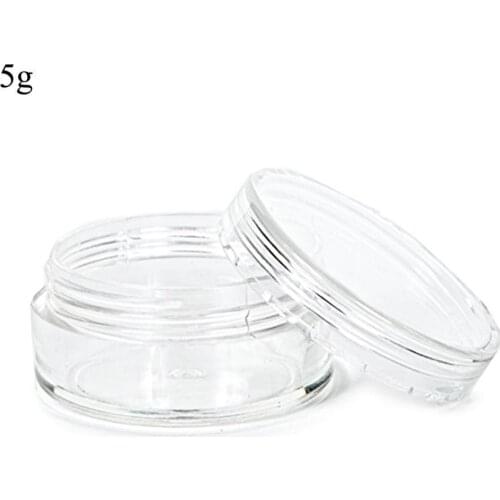 20PCS/LOT 5g Small Empty Cosmetic Refillable Bottles Plastic Sample Lotion Face Cream Bottle Sub-bottling Vial