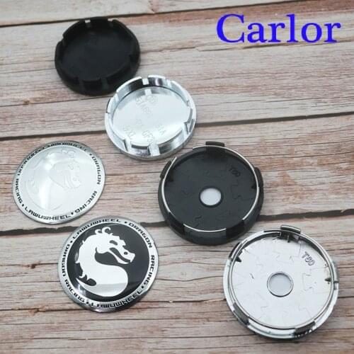 4pcs 56mm 60mm newest Dragon logo car emblem Wheel Center Hub Cap auto Rim refit dust-proof badge covers sticker styling