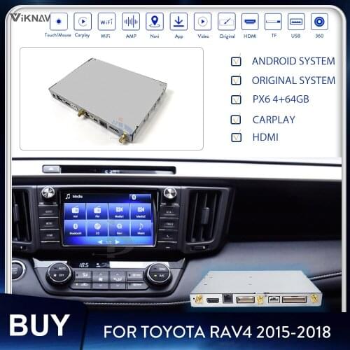 Android System Car GPS Navigator Decoding Box DVD Multimedia Player For-Toyota RAV4 2015-2018 Car Radio Video Interface Carplay