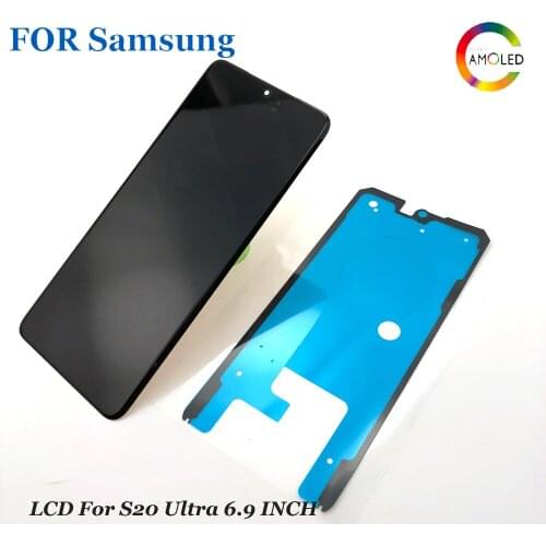 6.9'' Super Amoled Display for Samsung Galaxy S20 Ultra LCD G988 G988F G988B/DS Touch Screen Digitizer Assembly