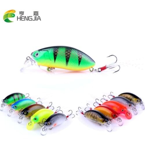 Hengjia 1pc fishing wobblers 9.6g fishing lure hard crank bait quality professional crankbait minnow pesca carp fishing tackle