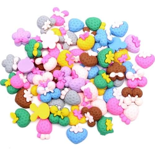 30pcs Various Shapes Mixed Kawaii Resin Decoration Crafts Flatback Cabochon Embellishments For Scrapbooking Accessories Diy