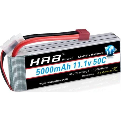 HRB 3s lipo battery 11.1v 5000mah 50C xt60 connector for Traxxas Axial RC Truggy Race tanks Airplane drones helicopter boat
