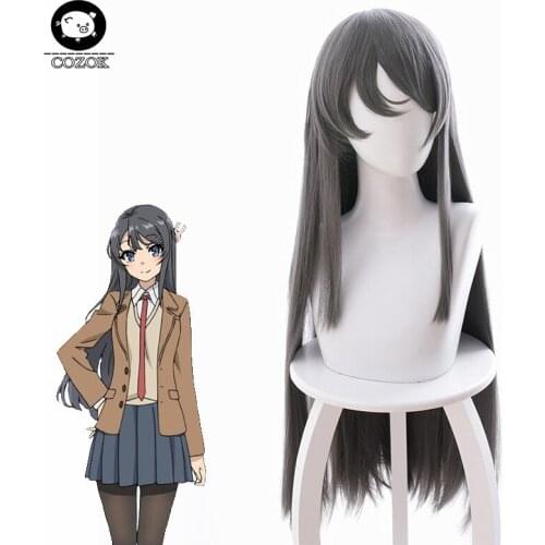 Mai Sakurajima Cosplay Hair Anime Seishun Buta Yarou wa Bunny Girl Senpai no Yume wo Minai Cosplay Long Hair Headwear