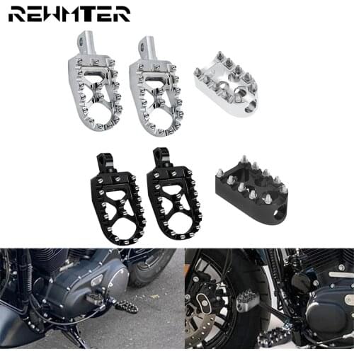 Motorcycle CNC Footpegs Pedal Footrest Brake Toe Shifter Pegs Gear Foot Peg Rest Black/Chrome For Harley Sportster Chopper Dyna