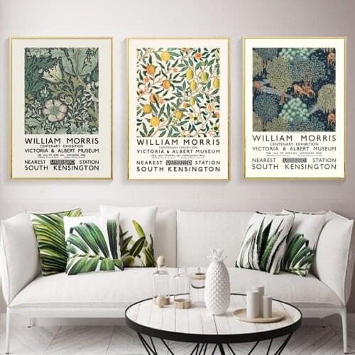 Museum Exhibition Poster London Underground William Morris Canvas Painting Print The Nouveau Wall Art Home Decor
