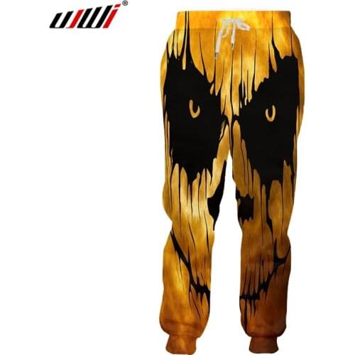 UJWI Man Horror Pumpkin clown Sweatshirt Mens 3D Harajuku Oversized Halloween Pants Printed Fitness Trousers 5XL 7XL
