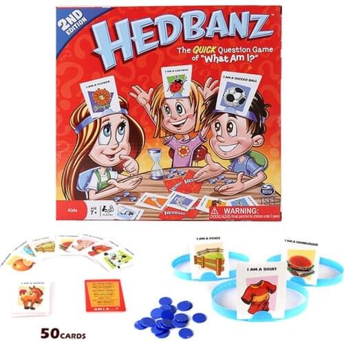 New HedBanz Game Edition May Vary The Quick Question Cards Board Game Guess Who Novelty Funny Toys