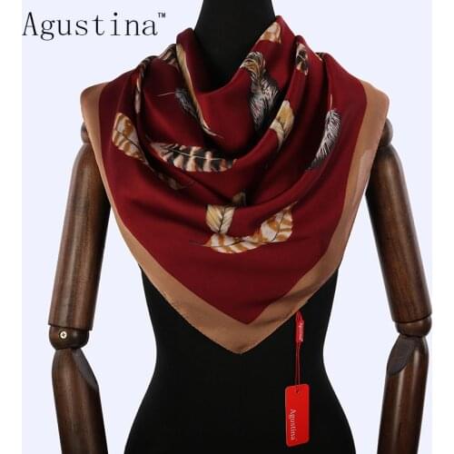 New 90*90 square scarf fashion silk luxurious Women peacock stoles scarves femme ladies shawl winter satin designer schal scarfs