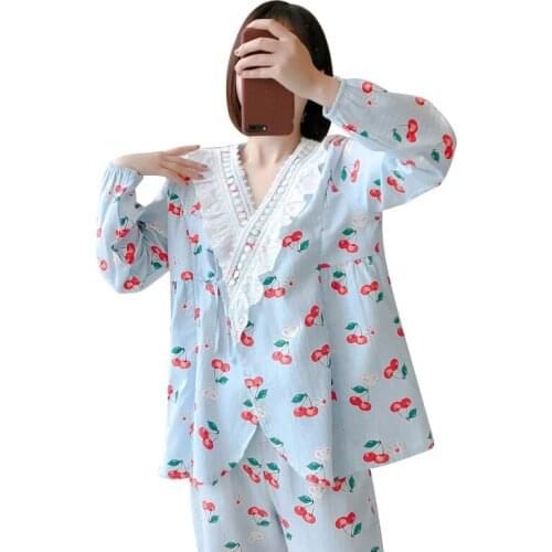 Confinement Clothing Spring And Summer Thin Postpartum Cotton Gauze Lactation Nurses Maternal Pregnant WOMENS