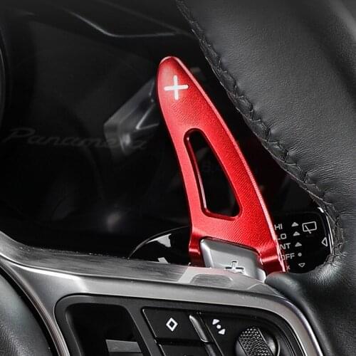 Aluminum alloy steering wheel decorative paddle shifters For Porsche 911 Cayenne Macan 718 Panamera Manka car accessories