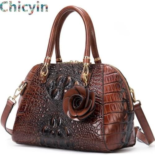Crocodile Women Handbag Genuine Leather Bag Everyday Shoulder Bag Small Messenger Bag Lady Alligator Real Leather Casual Bag