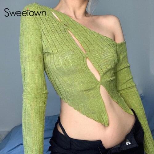 Sweetown Knitted Blouses