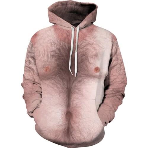 Sexy Tattoo Muscle Hoodie 3D Animal Printed Top Hoodie Male autumn Sweatshirt Hip Hop Homme Streetwear Funny Head pullover
