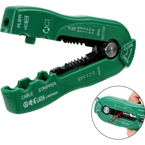 NICEYARD Multi-functional Wire Cutter Cable Stripper Suit for 0.8-2.6mm Wire Stripping Machine Pliers Portable Crimp Tool