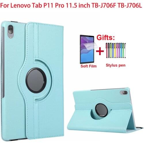 360 Degree Rotating Tablet Case For Lenovo Tab P11 Pro Case 11.5 inch TB-J706F TB-J706L Capa Funda Coque