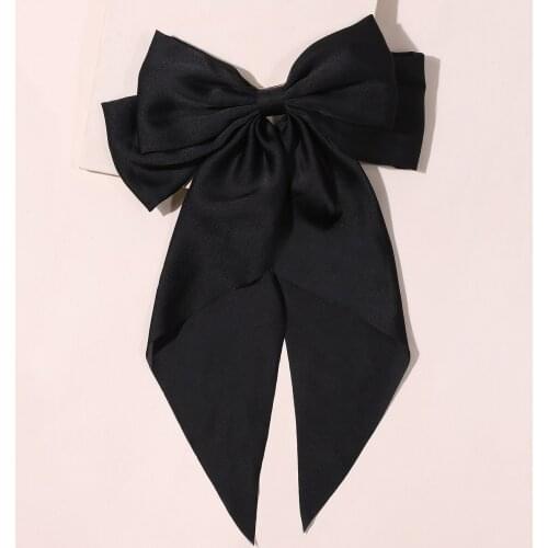 Ows Hair Clips Bow Knot Decor Hair Clip Solid Color Grosgrain Ribbon Larger Hair Bows Alligator Clips Hair Accessories for Baby
