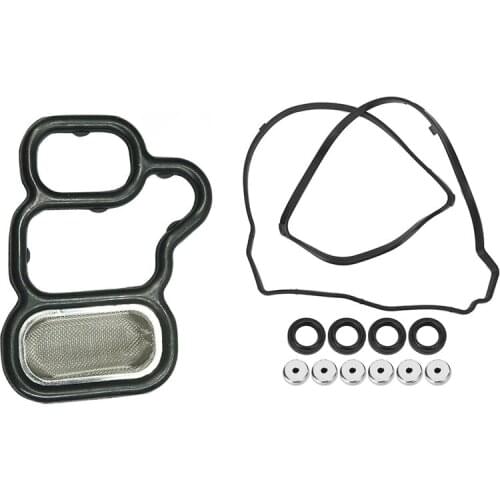 2 Set For Honda Acura Car Accessories: 1 Set Valve Cover Gasket Set & 1 Pcs VTEC Solenoid Gasket / Valve Filter Screen