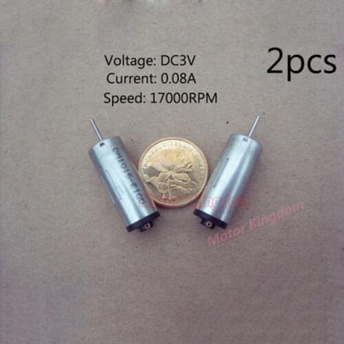 2pcs Min 10mm*25mm M50 Motor DC 3V 17000RPM Brush Small High Speed Micro Cylindrical Motor for Digital Camera