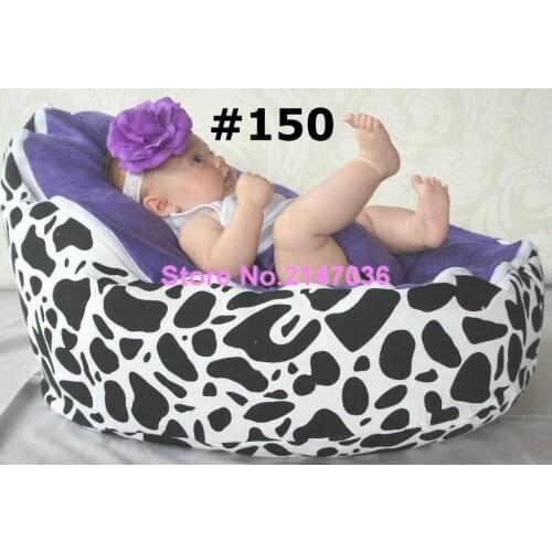 2 in 1 multifunctional PURPLE COW baby bean bag sofa seat, cotton canvas kids beanbag sleeping beds