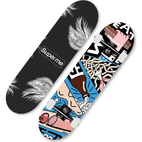 31 Inch 7 Layer Maple Alloy Bracket Alloy Bracket Double-Sided Pattern Skateboard for Kid Adult Gift Beginner Skateboards