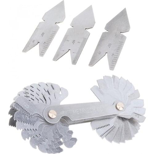 4pcs Screw Thread Pitch Cutting Gauge Tool Set Centre Gage