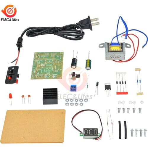 Continuously Adjustable Voltage Regulator DC Power Supply LM317 Diy Kit DC-DC 110/220V to 1.25-12V Step Down Power Supply Module
