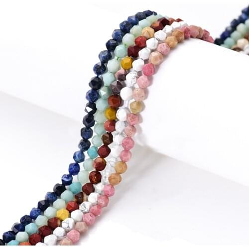 Hot sale natural healing energy crystal quartz stone beads diamond cut faceted loose gemstone beads for Jewelry making