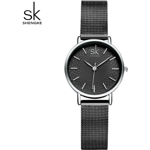 Ultra-thin Black Mesh Stainless steel Watches Women Watches Elegant Minimalism Luxury Casual Clock Ladies Wrist Watch Feminino