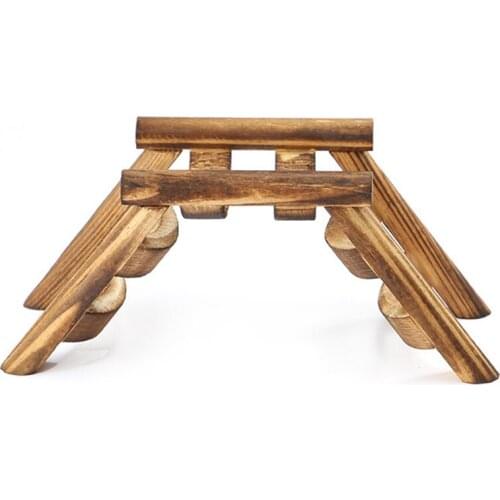 Pet Hamster Mouse Bird Bridge Climbing Ladder Hamster Ladder Bridge Pet Toys Wooden Hanging Toys Small Animals Cage Accessories