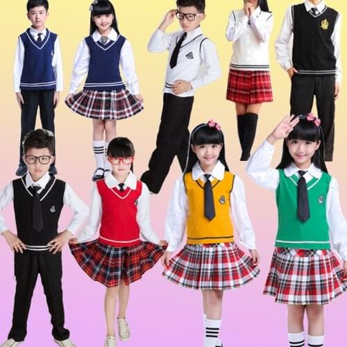 Childrens School Uniform Clothing and Long sleeve Chorus of primary School Students Reading British student school uniforms
