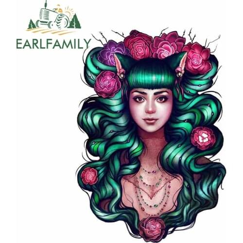 EARLFAMILY 13cm x 9.2cm for Delilah Car Stickers Snowboard Motorcycle Helmet Waterproof Refrigerator Vinyl Material Fold EVO SX