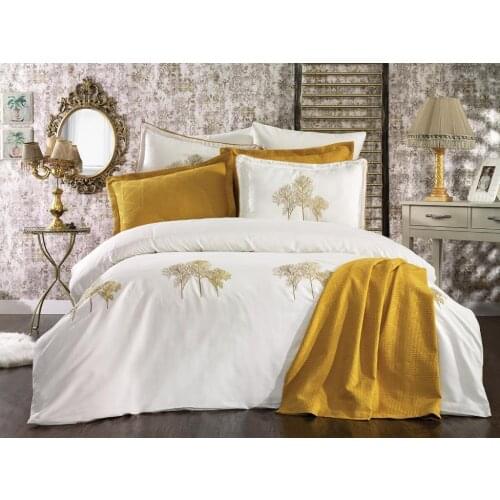 Elegant Tree Embroideried Bridal Set Mustard