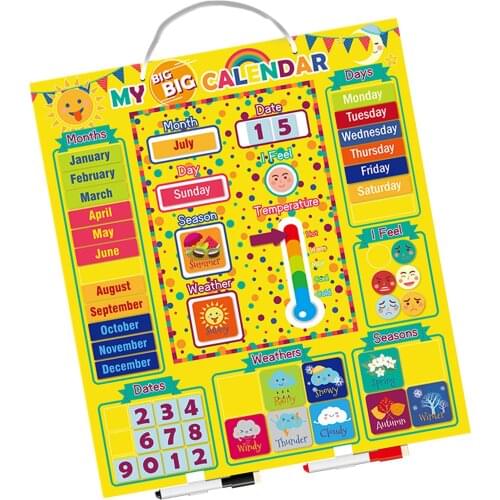 Weather Calendar Innovative Magnetic Toy EVA Cute Weather Calendars Kids Early Learning Enlightenment Creative Children Toys