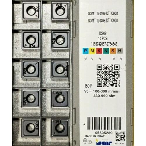 ORIGINAL 10PCS CARBIDE INSERT SOMT 120408-DT IC908