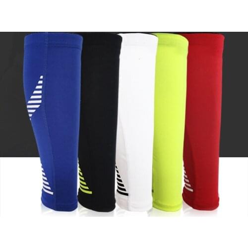 Queshark Professional Compression Leg Sleeves Basketball Football Leg Warmers Elastic Sports Calf Wrap Guard Shin Leg Protectors