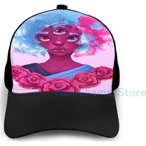 Fashion Steven Universe Garnet Basketball Cap men women Graphic print black Unisex adult hat