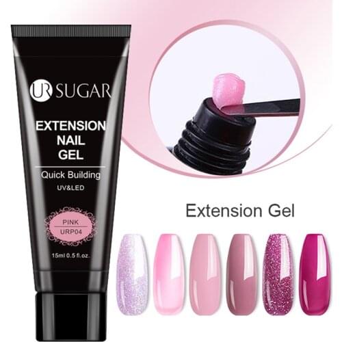 UR SUGAR 30g Extension Nail Gel Kits Acrylic Pink White Clear Crystal UV LED Building Tips Enhancement Slip Solution Tools