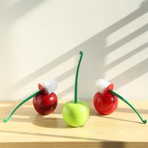 1PC Cute Cherry Shaped Toilet Brush Holder Set Bathroom Cleaning Kit Cleaner Creative Household Toilet Cleaning Brushes