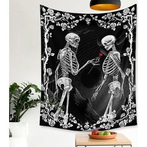 Network live background cloth Skull moon pattern Tapestry Wall Hanging wall decoration cloth Bohemian Mandala Fantasy Tapestry