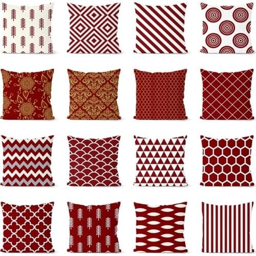 Nordic Wine Cushion cover 45*45cm Polyester Geometric pillow cover decorative Pillows Home Decoration Throw Pillowcase