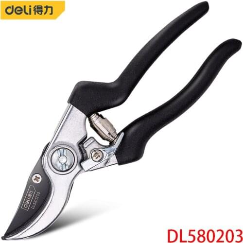 Deli DL580203 8.5 Inch Pruning Shears Tree Branch Pruning Pruning Fruit Tree Branches Pruning Potted Plants Alloy Steel Forging