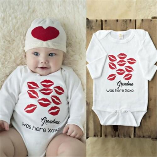 Baby Girls Clothes Cute Lips Print Bodysuits For Girls Infant New Born Baby Clothes Fashion Baby Kids Jumpsuit 2019 Dropshipping