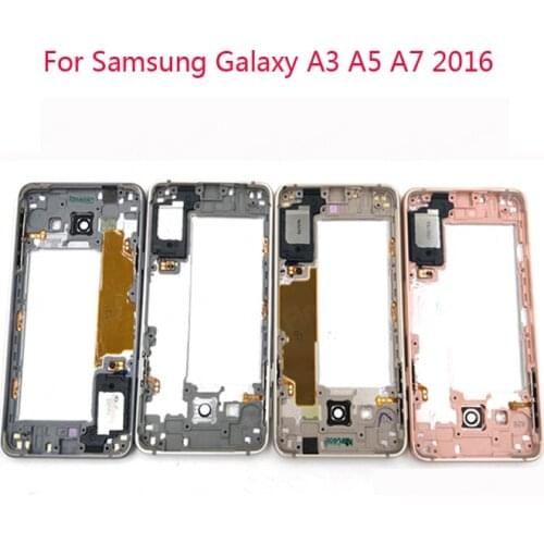 For Samsung Galaxy A3 A5 A7 2016 A310F A510F A710F LCD Housing Front Middle Frame Cover with Adhesive