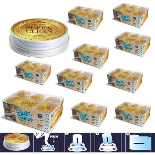 Pufai Puff Clean Insect Repellent Towelettes Wipes Capsules Protection 7 Hours 240 Protection Capsules in 10 Boxes
