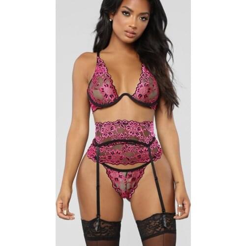 Plus Size Sexy Lingerie Erotic Costumes Transparent Lace Womens Underwear Temptation Corset Porn Bra Thong Exotic Dresses